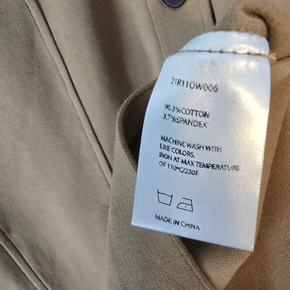NAP Loungewear Oversized Tan Cotton Blend Shirt Jacket Shacket Size Large - Picture 8 of 9